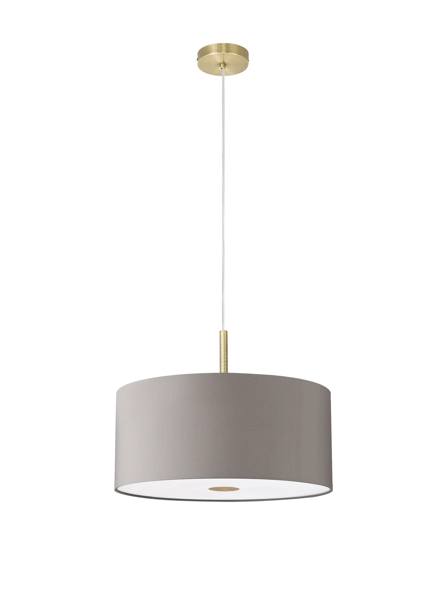Baymont 40cm 3 Light Pendant Antique Brass, Grey, Frosted Diffuser DK0402  Deco Baymont AB GR